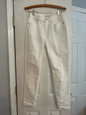 LOFT White Skinny High-Rise Jeans